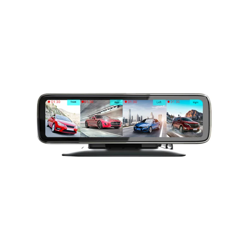 360 Panaromic 4G Car DVR Android 9.0 4 Channel Streaming Rear View Mirror WiFi ADAS GPS Navigation Dash Cam
