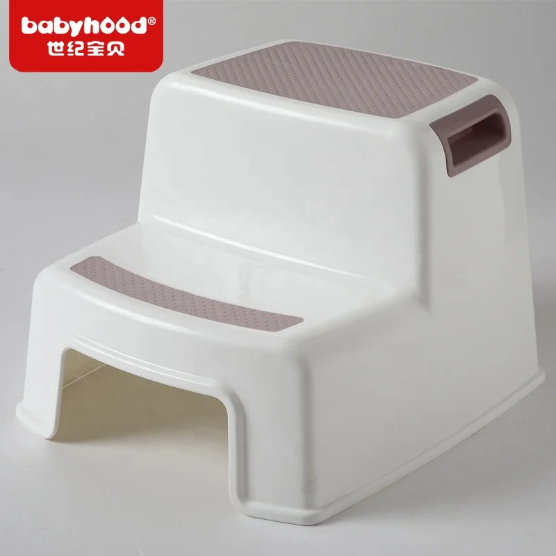home indoor bathroom plastic stable children kids baby Slip Resistant Dual/2 /two Step stool for boys girls toilet training