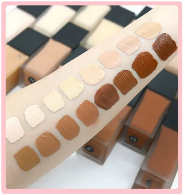 Best seller full coverage foundation vegan face liquid foundation dark skin private label