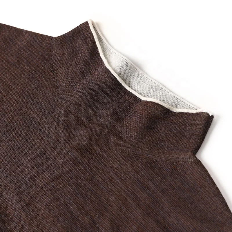 custom 40% Wool 60% Acrylic winter women sweater plain color Computer Knitted ladies luxury soft warm top