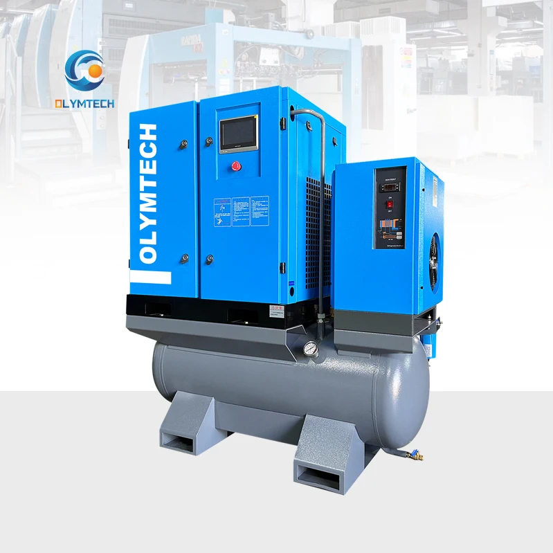 OEM Factory 7.5kw-37kw Silent Rotary Industrial Compressors 15kw-75kw Screw Air Compressor Motor Power 380V 8bar Pressure