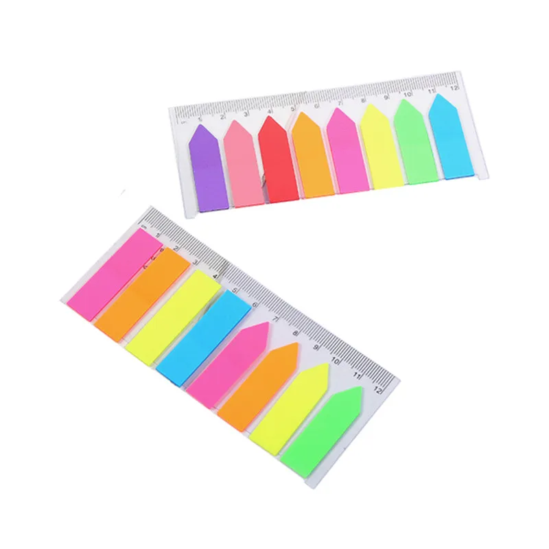 Wholesale 12cm Ruler Sticky Notes Colorful PET Page Marker Flag Index Tabs