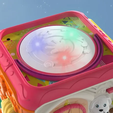 6 in 1 sensory activity cube magic drum musical hexahedron multifunctional early educational activity cube learning toy