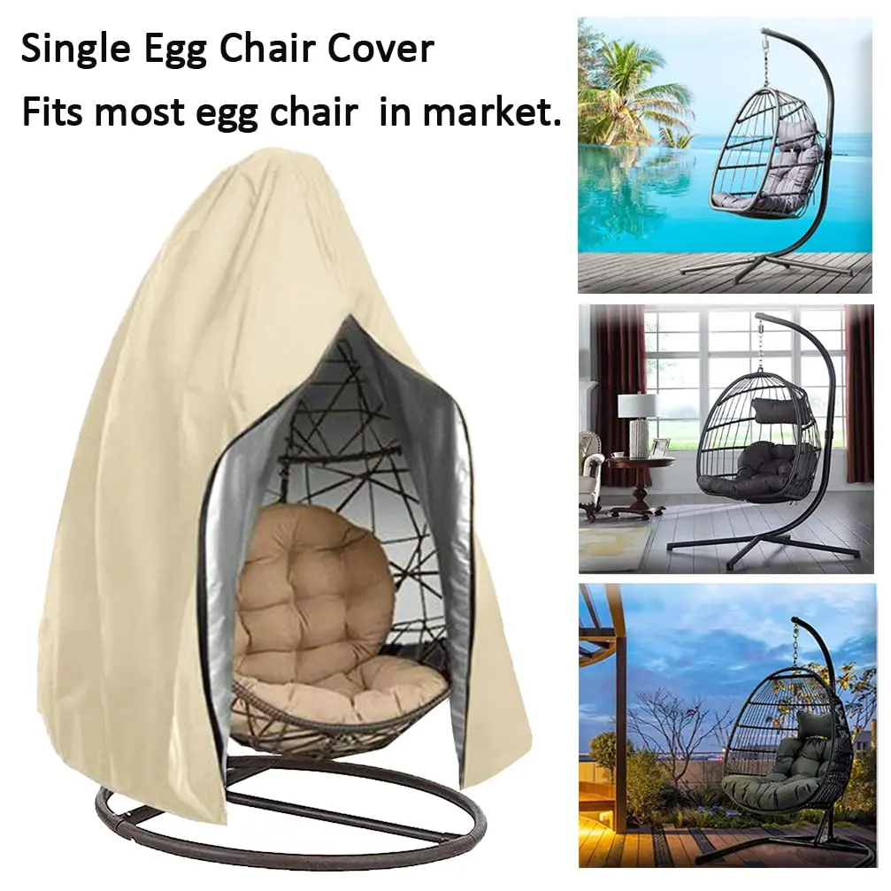 Stand Egg Outdoor Patio Furniture Swing Chair Waterproof Cover Custom Egg Hanging Chair Cover