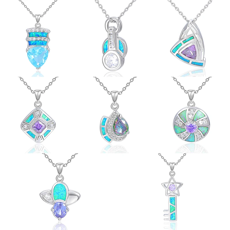 XYOP 925 Sterling Silver Dream Filter Does Not Collide With The Faux Opal Pendant Jewelry Personality Party