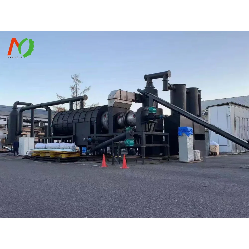 Fully Continuous Olive Wood Charcoal Making Machine Wood Chips Wooden Branches Carbonization Furnace