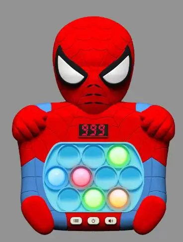 YWMX Cartoon Girl Boy Pop Bubbles Decompression Toys Whack-a-mole Fidget Toys Electronic Quick Push Squeeze it with screen