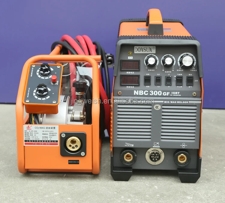 MIG 300GF High Efficiency Multi Functions MIG MAG ARC Welder with complete accessories, separated wire feeder, wit 2t4t function