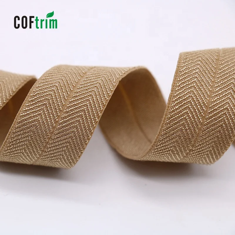 
wholesale factory price High elasticity fold over elastic tape Fold elastic 5/8 nylon twill tape bias binding tape 
