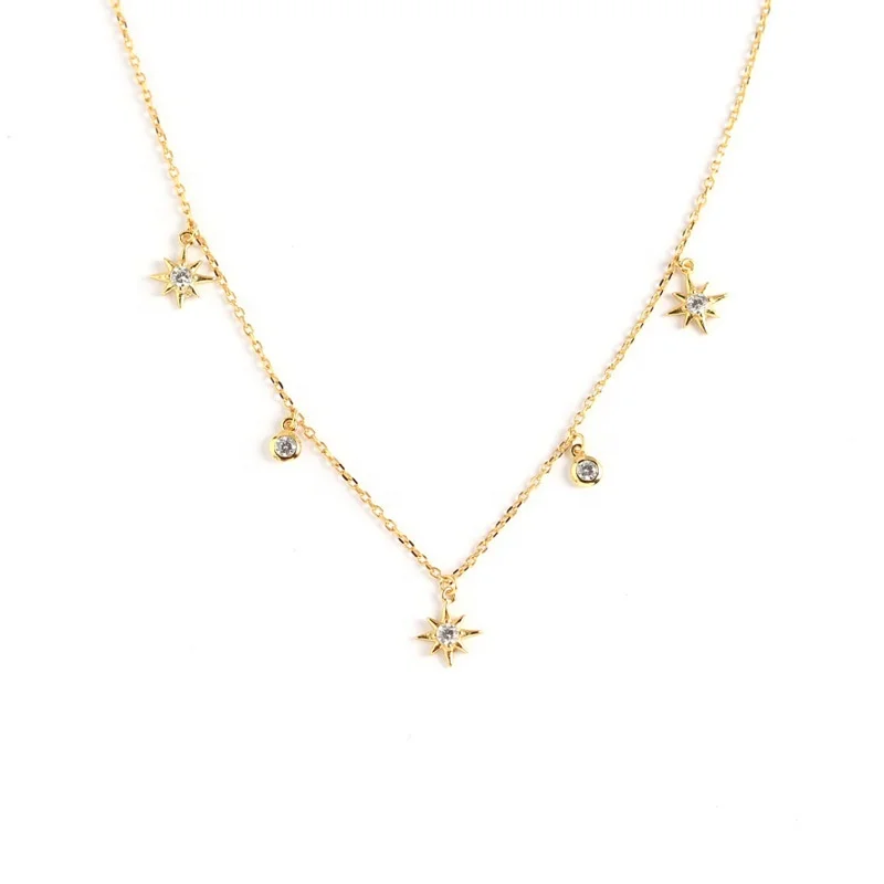 Милое ювелирное изделие из стерлингового серебра 925 пробы, позолоченный Снежный кулон, женское ожерелье с кристаллами