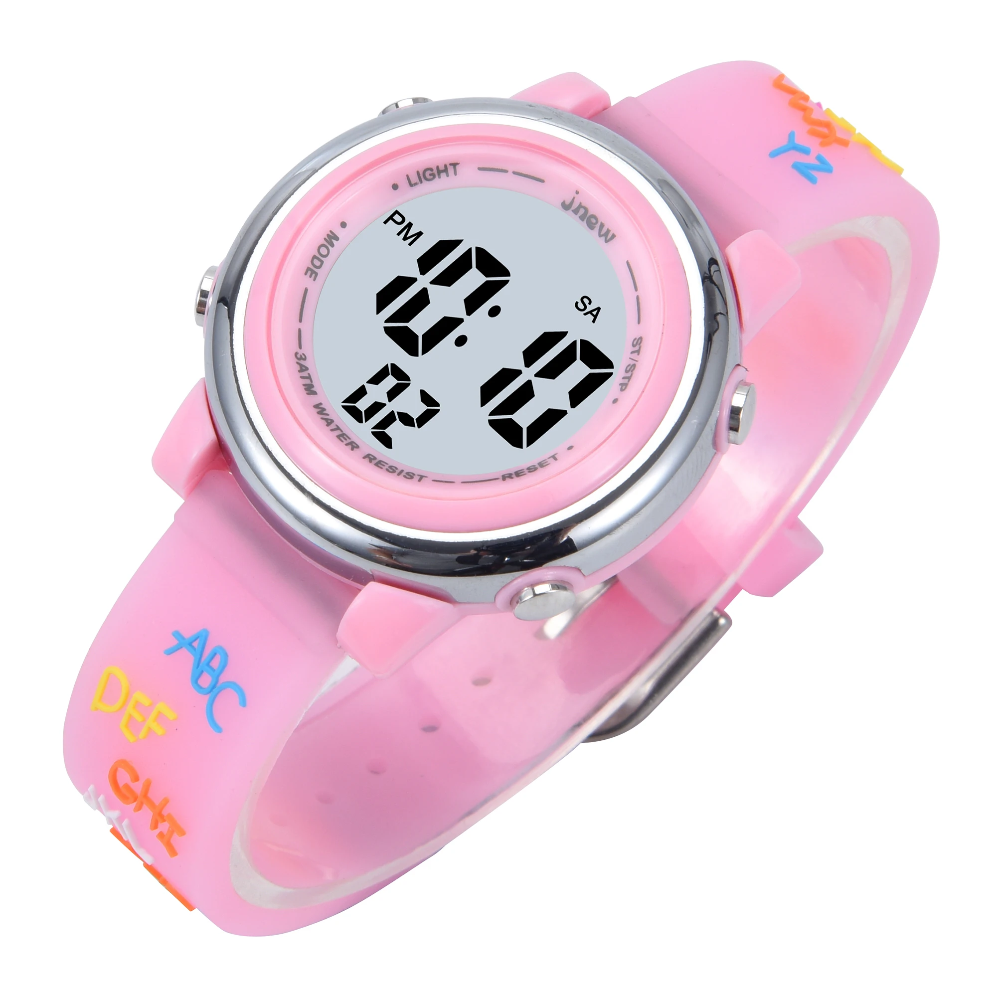 China Waterproof Kids LED Watch with LCD Chronograph Display LED Analog & Digital Sport Cartoon Features Alarm for New Age