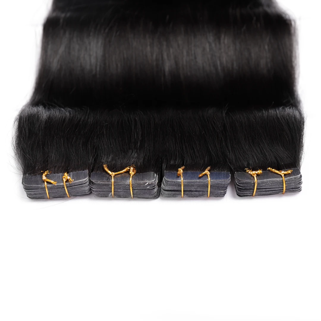 virgin Clip In hair 100% brazilian yaki human hair tape in extextension raw virgin human hair bundles vendors