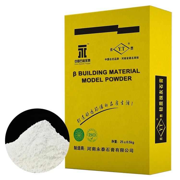 Hot selling beta gypsum plaster powder mould gypsum for sculpture products gypsum powder for chalk making