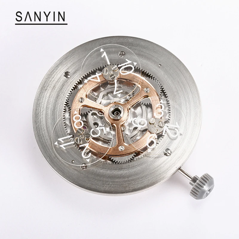 Новинка 2022 г. механические аксессуары SANYIN с самостоятельным дизайном колесо со звездочками механизм часов пользовательским логотипом от