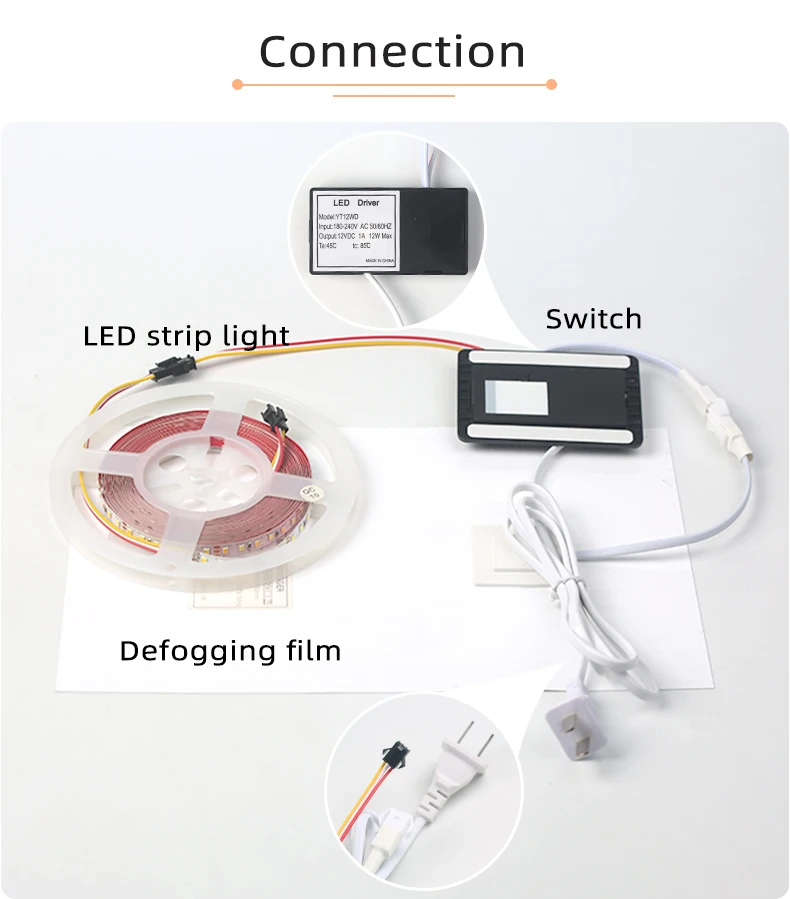 FICLUX Smart DC12V LED ir hand scan dimmer 1A 12W Monochrome two-color hand sweep sensor switch for LED mirror