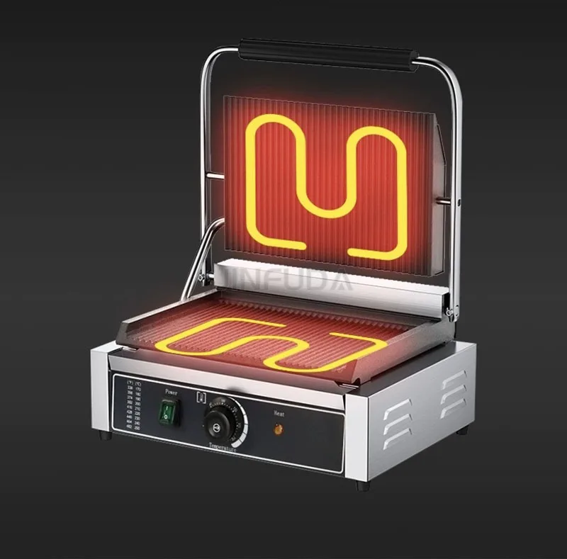 Multifunction Industrial Barbecue Equipment Sandwich Press Panini Grill Electric Sandwich Maker For Restaurant