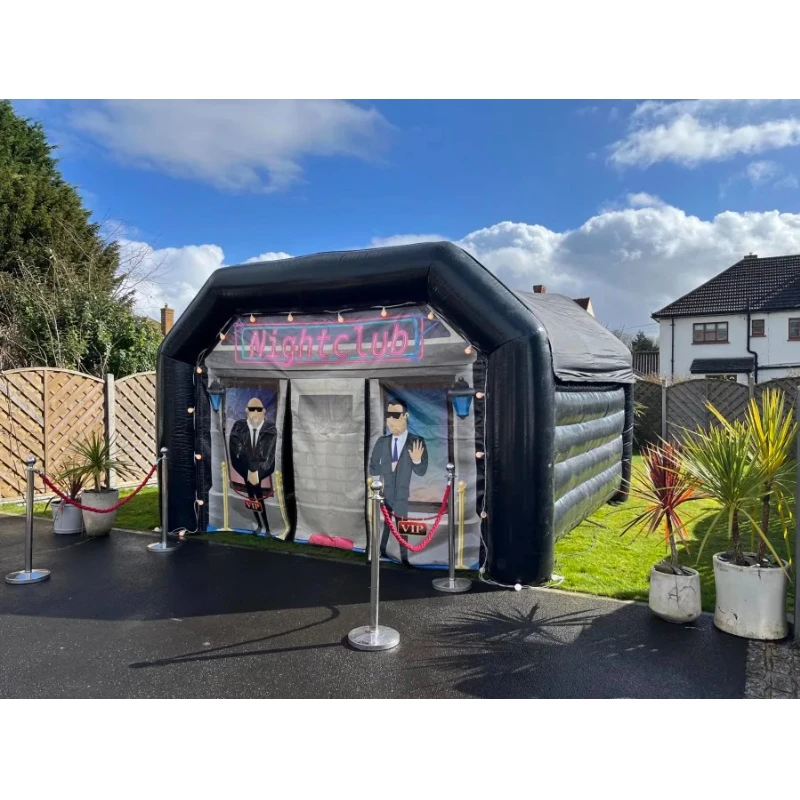 Outdoor Inflatable Black Tent Nightclub Tent Night Club Bar for Party