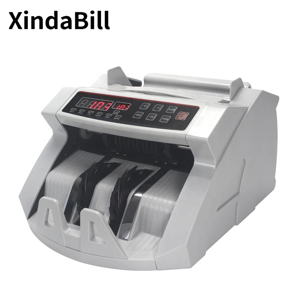 2108A UVMG Cheaper Money Counting Machine Paper Bill Counter Mult Currency Fake Note Detector with LED Display