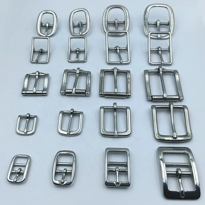 Adjustable Stainless Steel double Bar Belt Pin Buckle for Horse Bridle Halter Saddlery Harness Pet Dog Collar