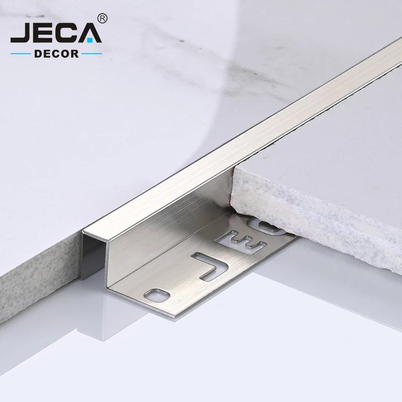 Foshan JECA Tile Trim Metal Profile Stainless Steel Edge Curved Corner
