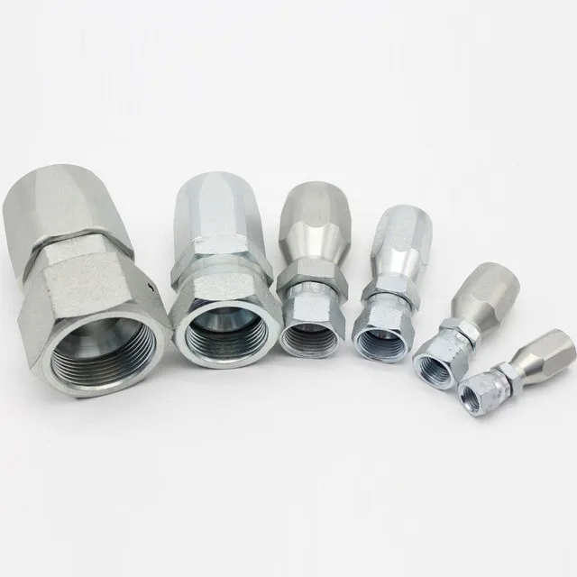 60 Degree Cone Carbon Steel Hose Fitting Swivel BSP Thread Female Reusable Hydraulic Pipe Fittings