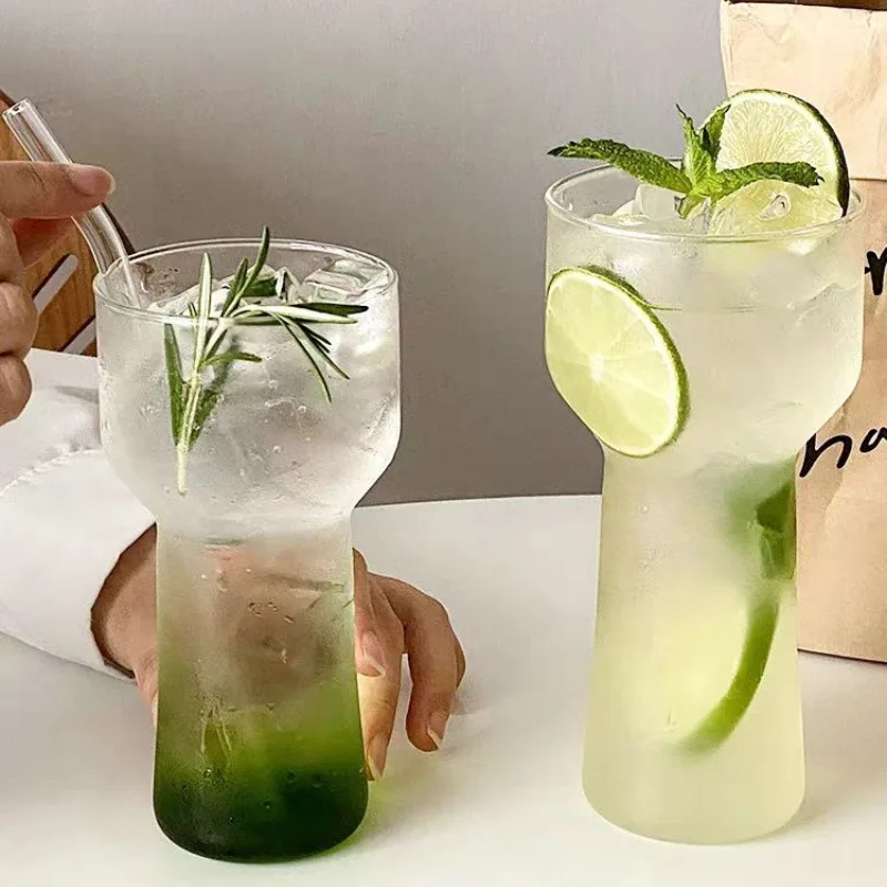 Премиум прозрачная чашка из боросиликатного стекла Креативный дизайн для жаростойких холодных напитков