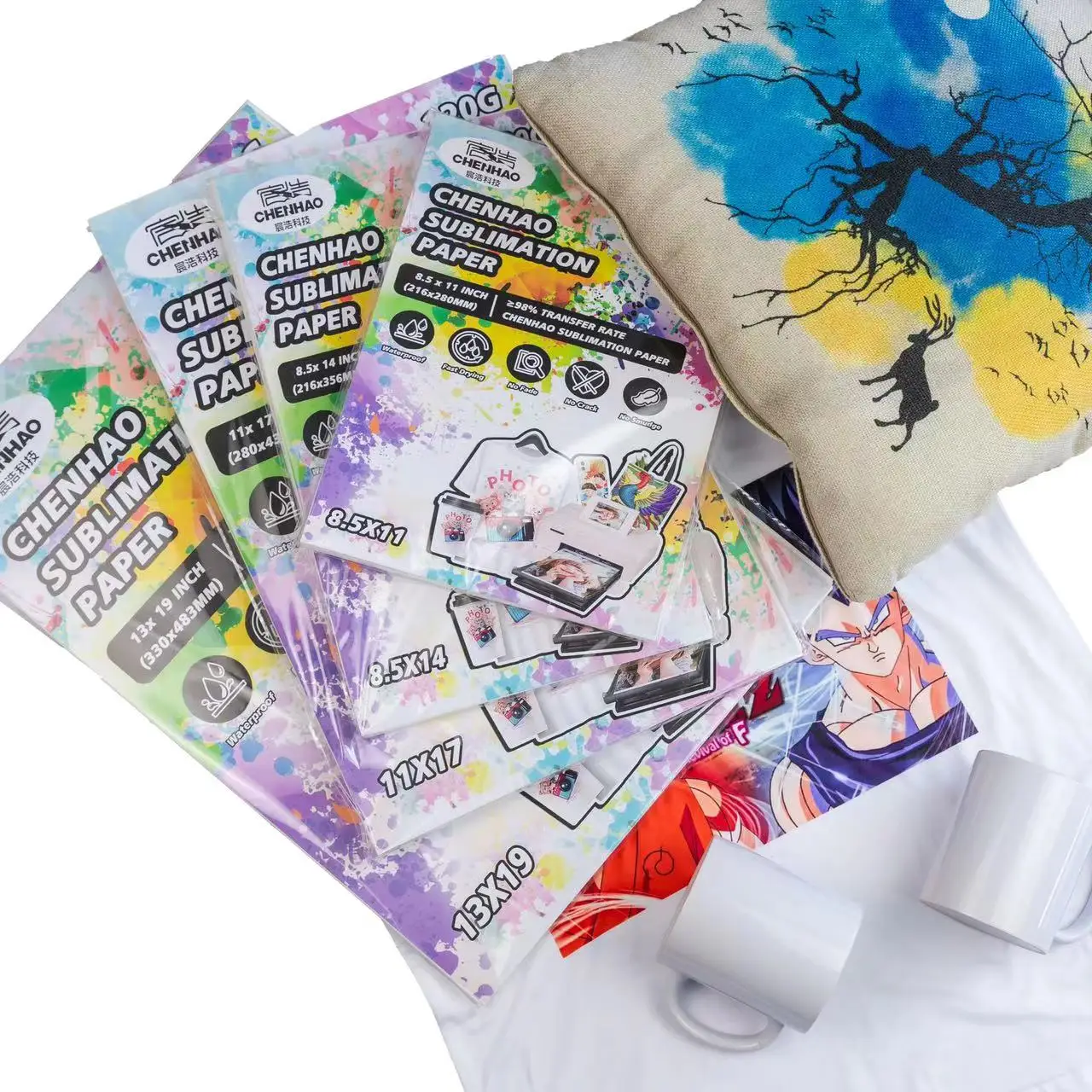 2022 oem custom package logo A3 A4 size 100 pcs heat transfer paper heat press sublimation paper For Epson 7820 Et-2760