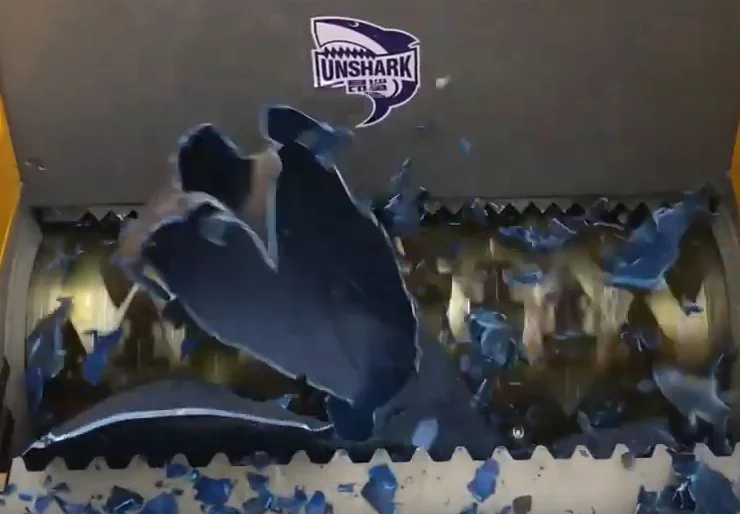 Plastic drum crusher recycling machine shredder machine single shaft shedder