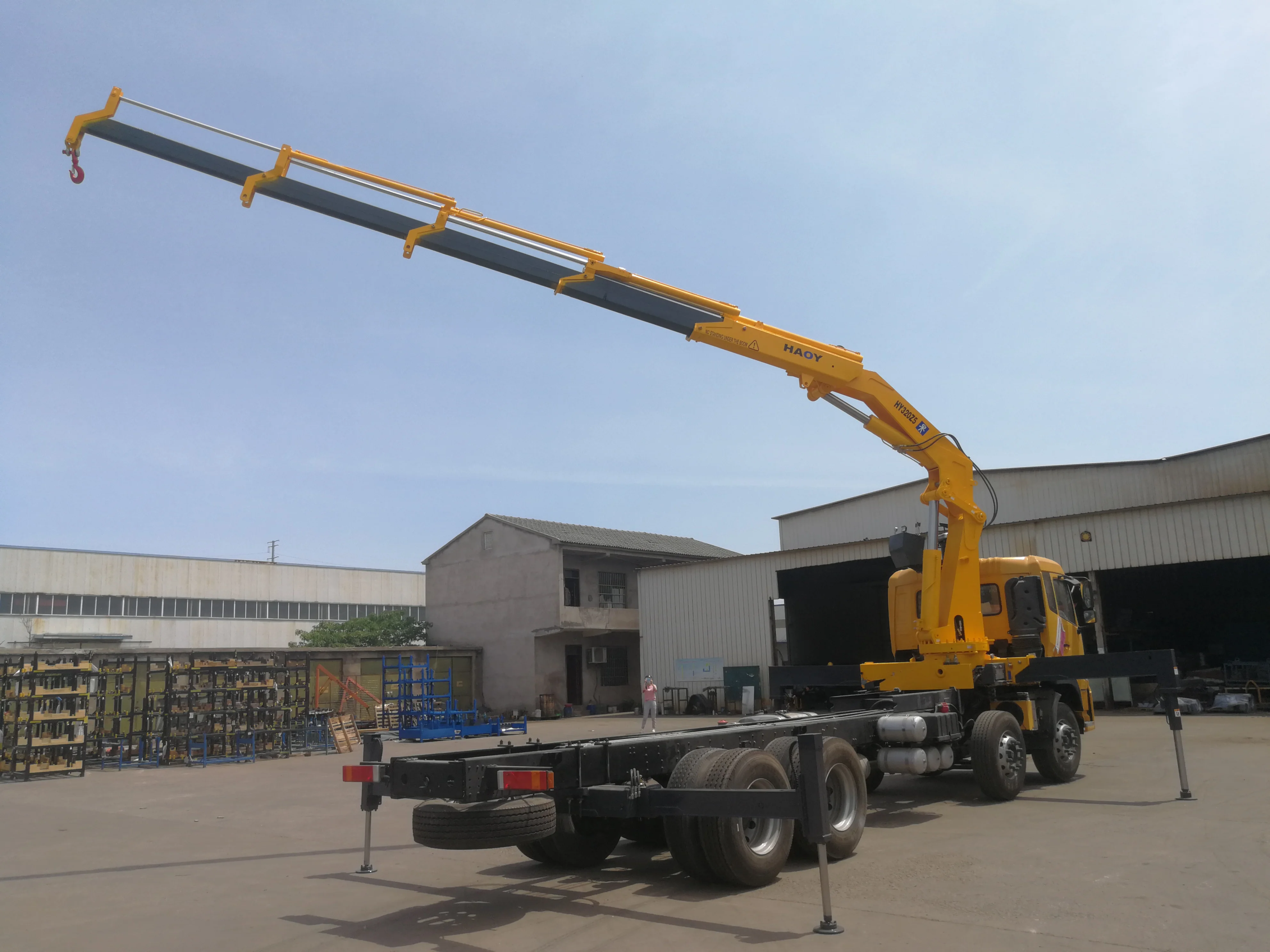 16t crane folding telescopic boom gruas arm hydraulic China Manipulator KMU with electric brick fixture for sale