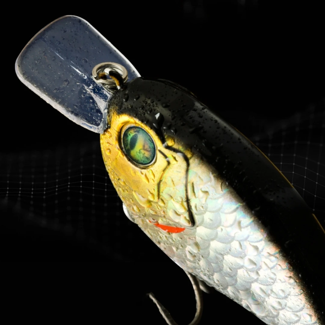 New 71mm 9g Topwater Crankbait Hard Plastic Floating Minnow Fishing Lure Rattling Balls Crank Isca Artificial Pesca