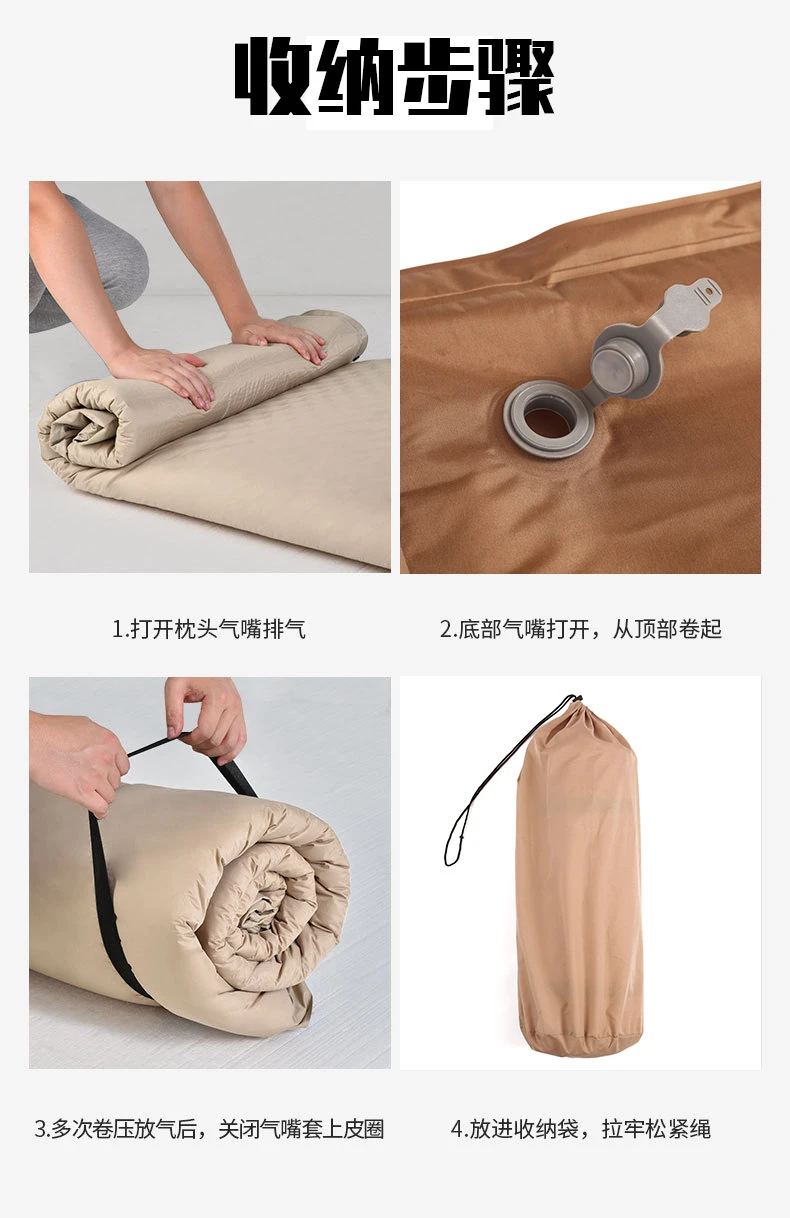 Outdoor Single Double Self-inflate Sleeping Pad Splicing Automatic Inflatable Mat Sleeping Pad for Camping