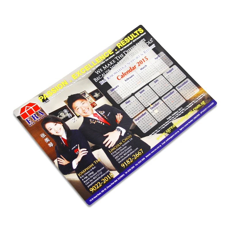 Ламинированный магнит материал и офсетная печать сувенирный тип ремесленный для холодильника с календарем