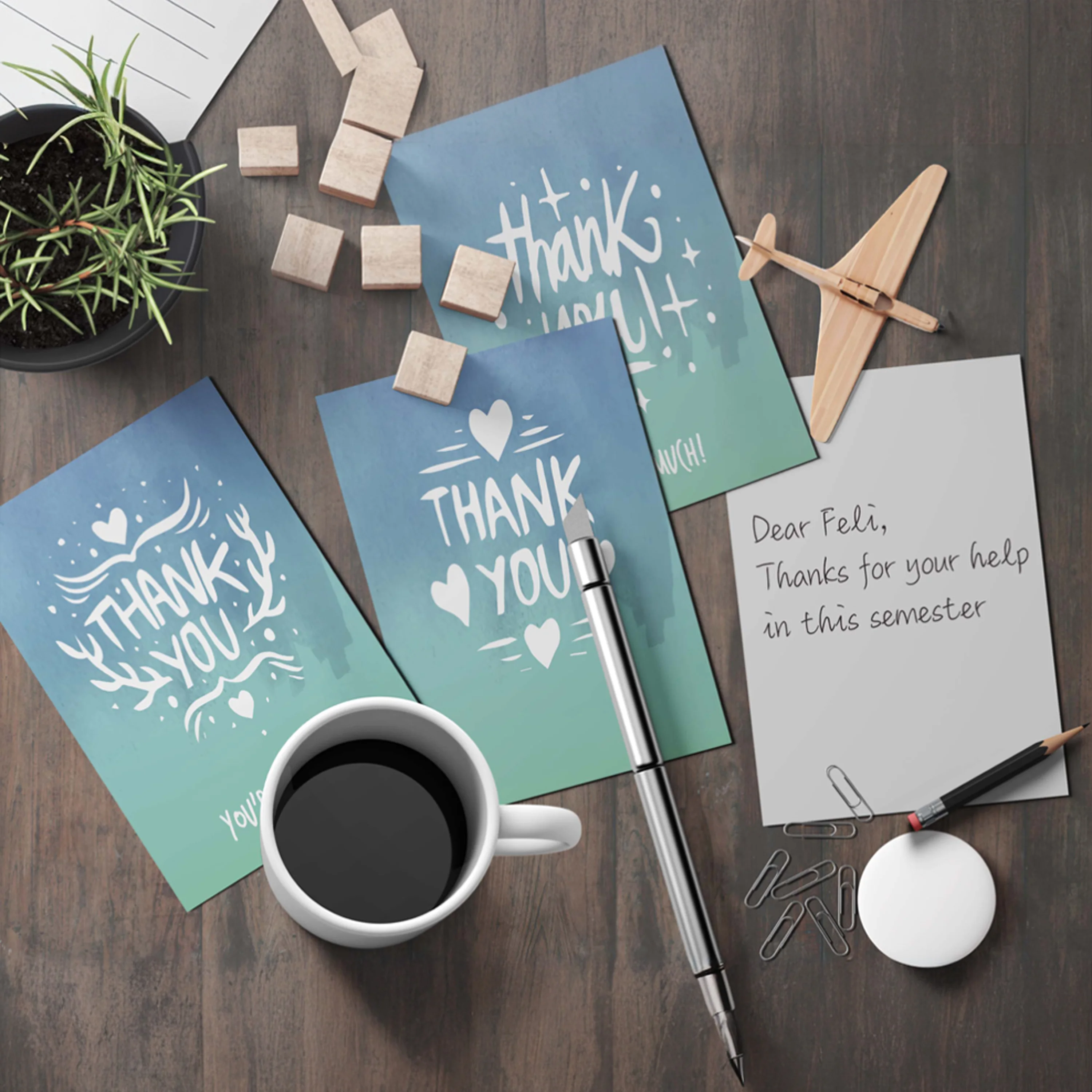 Factory Christmas Mini Message Cards Thank You Card Festival Greeting Postcard Kids Gift