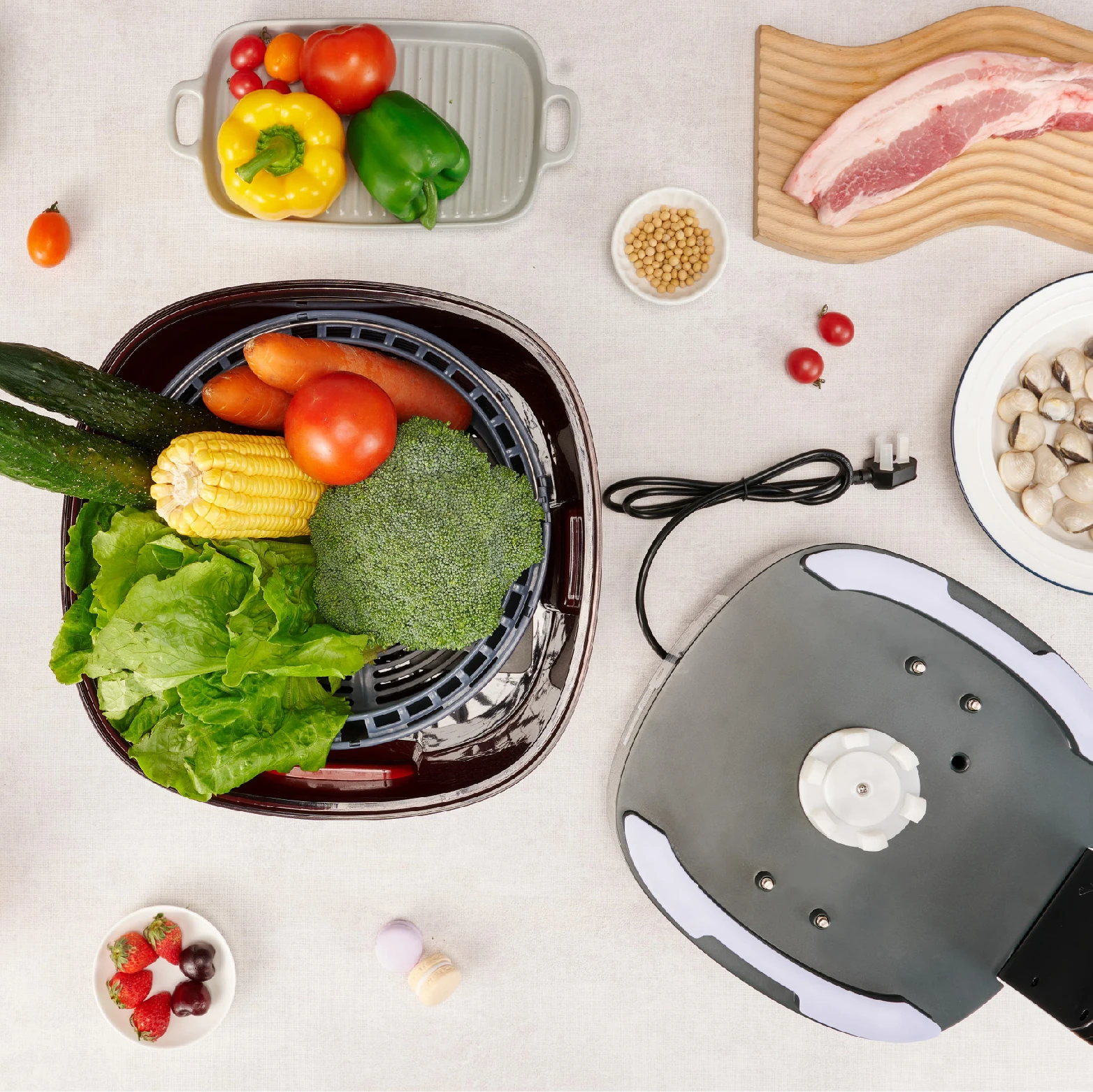 Fruit And Vegetable Sterilizer Cleaner Machine hydroxyl Vegetable Fruit Cleaner Purifier Vegetable Washer