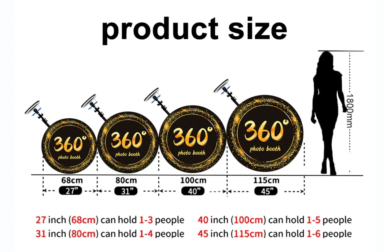 1-7 people Portable Party props automatic selfie Video Phot Both kiosk machine photobooth 360 Photo Booth