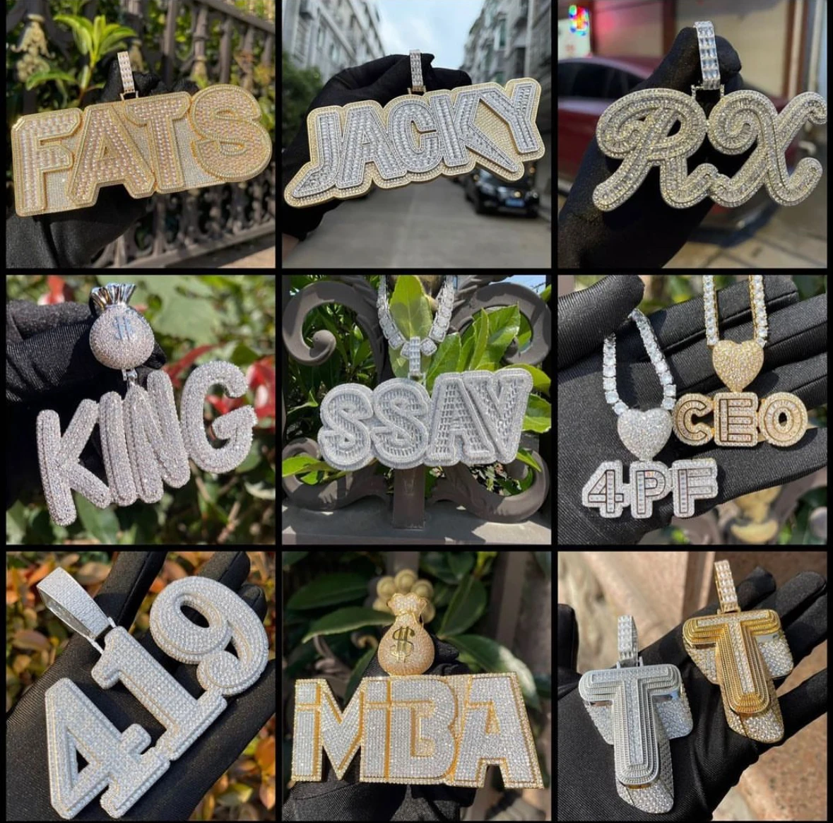 100% Pass Diamond Tester 925 silver jewelry Shiny diamond moissanite pendant for necklace