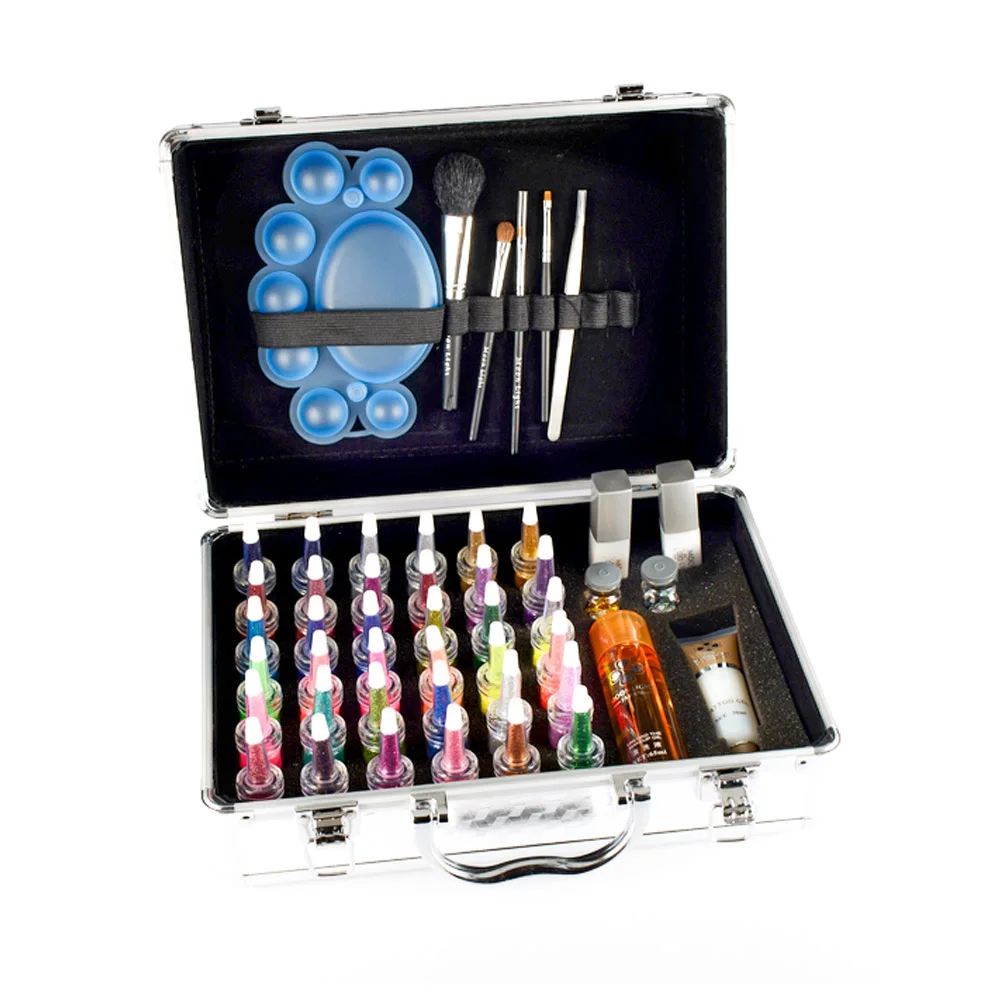 38 colors glitter tattoo set party glitter tattoo kids dress up daily life temporary tattoo body adornment