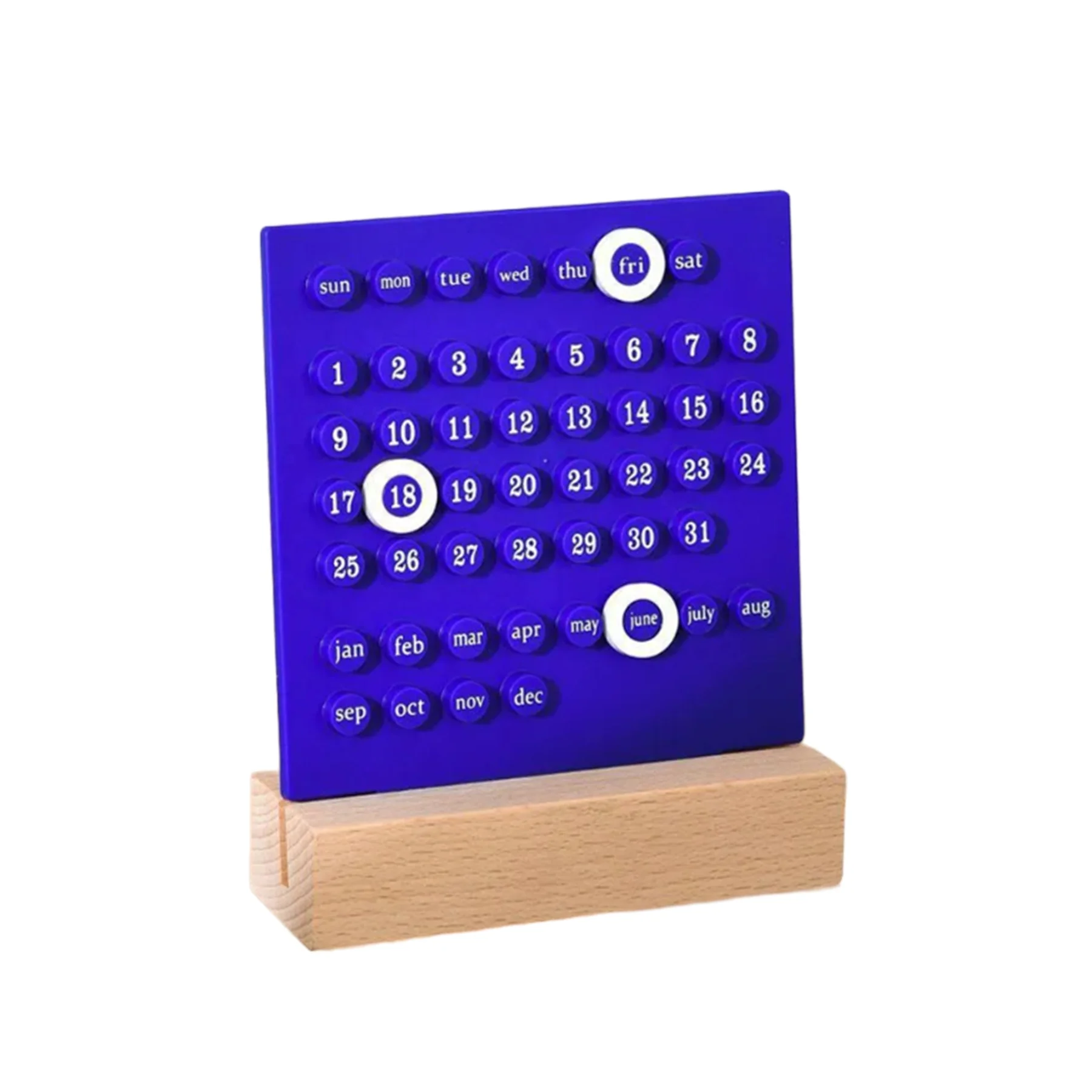 Wooden Base Acrylic Desktop Calendar Promotional Gift Perpetual Table Calendar For Office Home Decor Creative Time Date Planner
