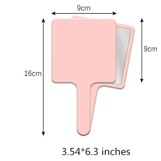 Square handheld mirror wholesale mini mirror cosmetic private label lash mirrors vendor