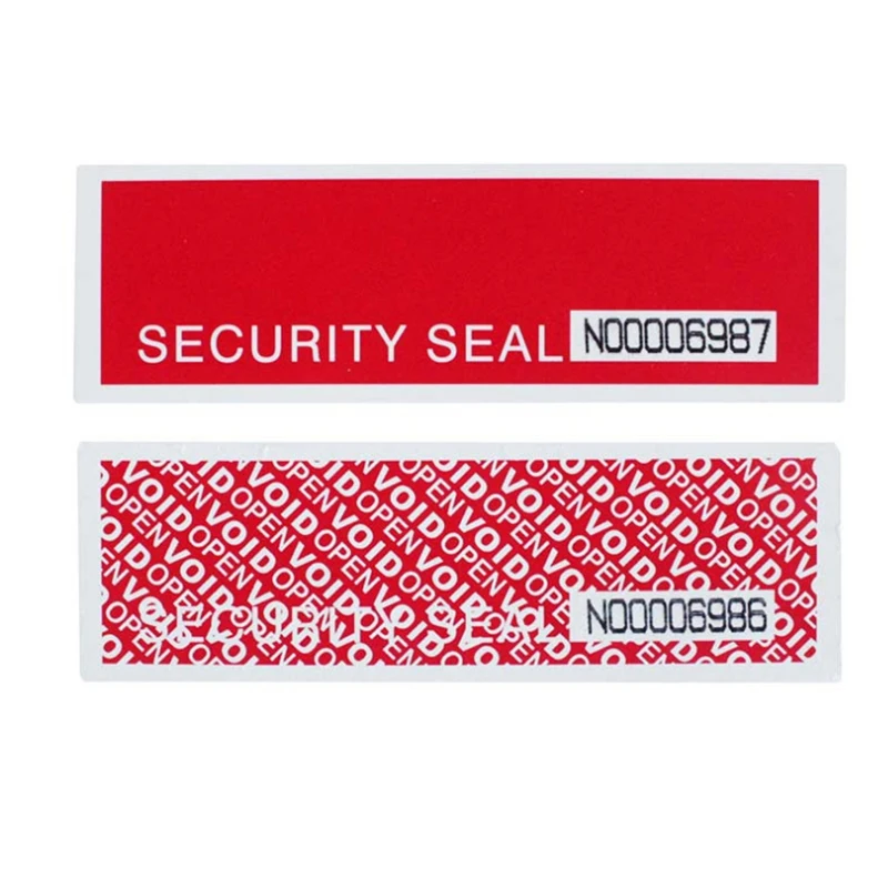 Serial Number Transfer Tamper Evidence Seal Custom Open Void Security Adhesive Tape