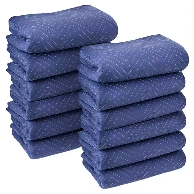 Economy furniture removal pads factory 72x80 inches heavy duty moving blankets with logo