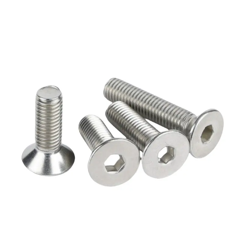 DIN7991 Metric Thread Stainless Steel Machine Screws Flat Hexagon Socket Countersunk Head Screw with Allen CSK Bolt