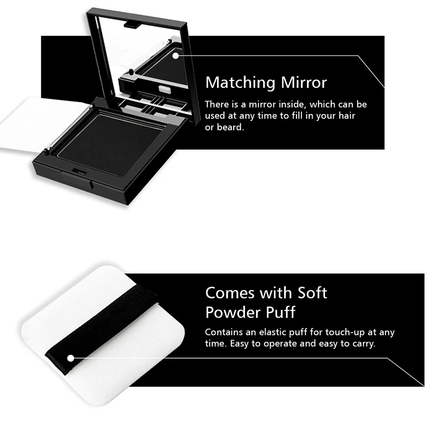 Customized Waterproof Hairline Shadow Powder Immediacy Fluffy Hair Building Fibers For Eyebrows Beard Line Hair Lose Concealer