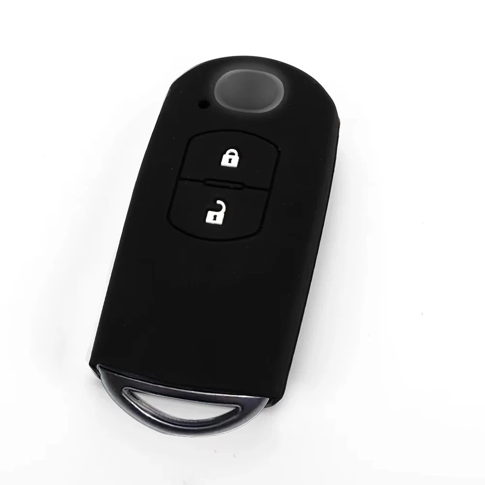Personality Environmentally friendly materials for Mazda CX5/CX7/CX9 two-button smart black silicone car key cover
