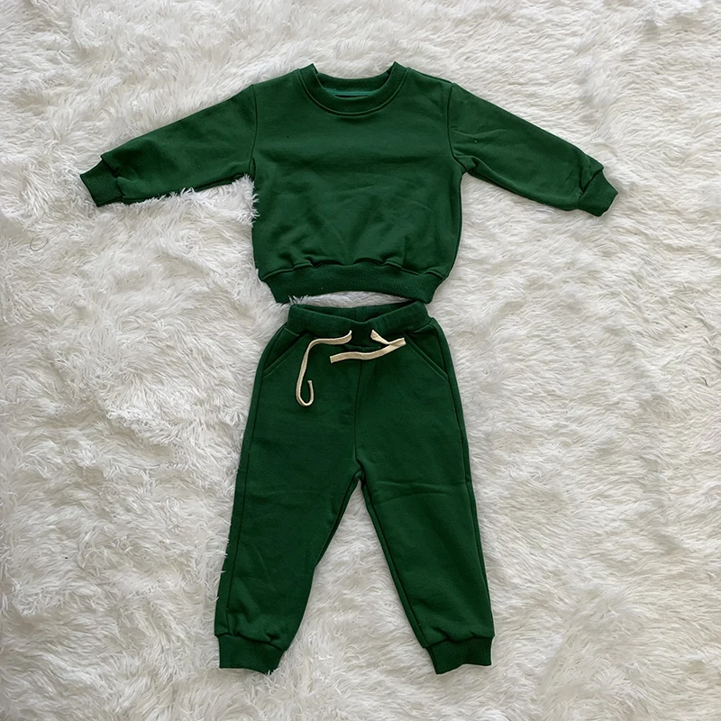 RTS baby clothing sets long sleeve bodysuit jumpers for kids hemp crewneck