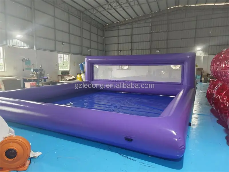 Customized inflatable sports game water volleyball court inflatable volleyball court pool for sale