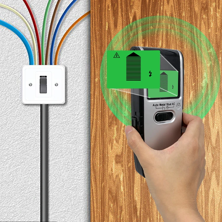 Center Finding Stud Detector, Stud Wall Detector, Metal and AC Live Wire Detector TH240