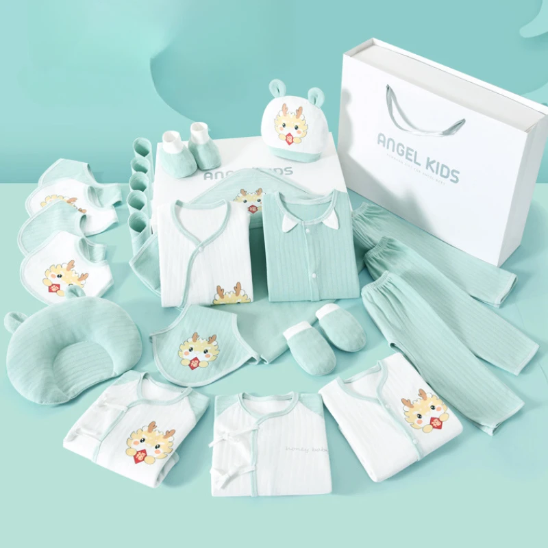 Newborn Clothes Set 100% Organic Cotton Clothing Boy Girl Winter Rompers Ropa Para Bebe Supplies Layette Baby Shower Gift