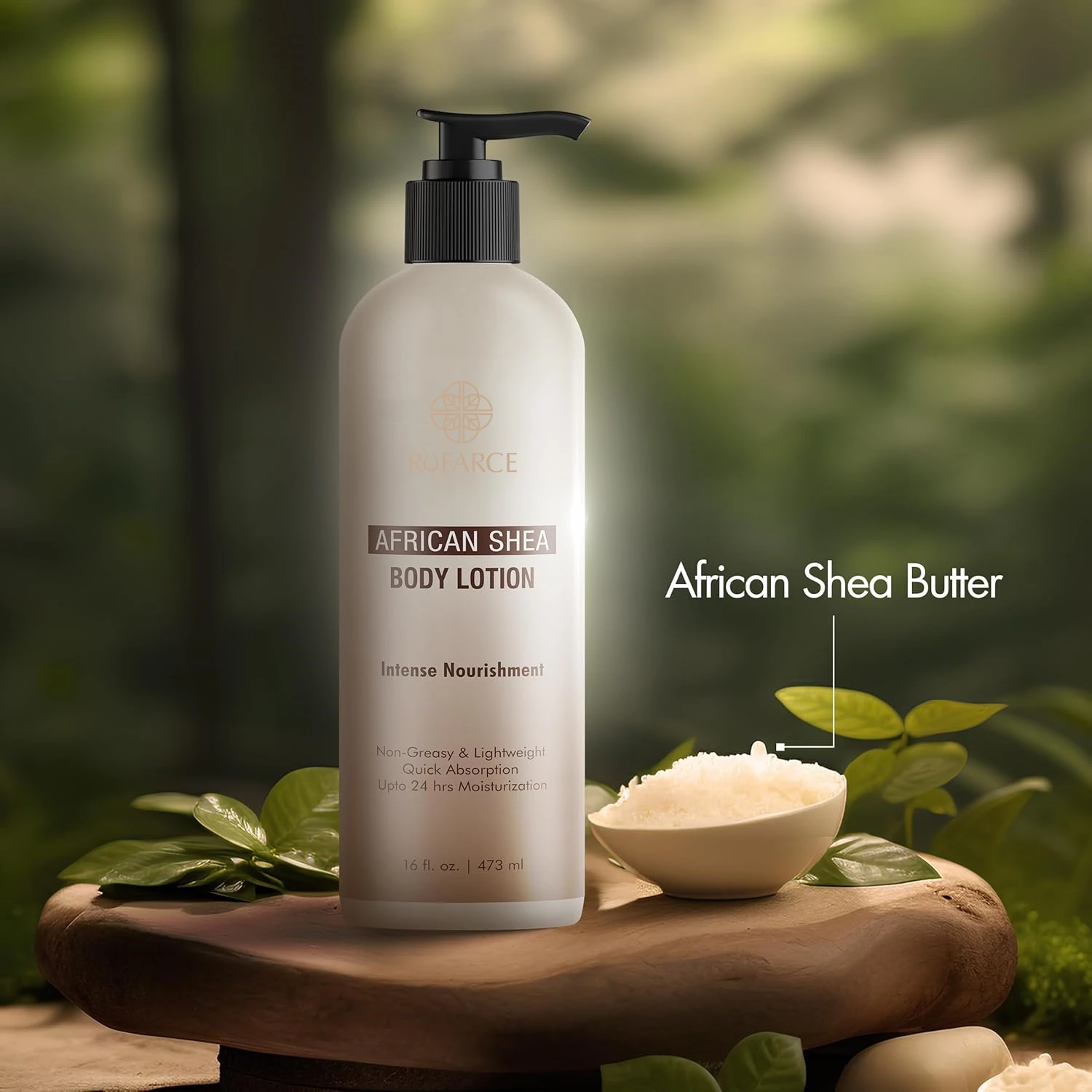 Private Label Natural African Shea Body Lotion Non-Greasy Long-Lasting Moisturizer for Dry & Sensitive Skin with Olive Oil