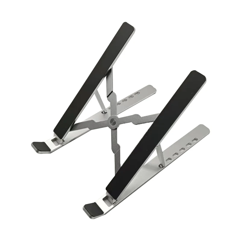 Ergonomic Foldable Portable Cooler Six Height Adjustable Laptop Stand Black Silicon Foldable Laptop Stand Holding Laptop Lot Art